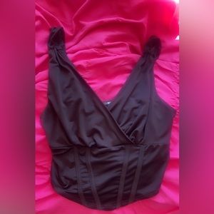 fashion nova brown crop top 🤎